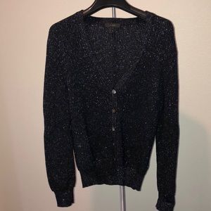 J.Crew Ribbed Metallic Cardigan Sweater